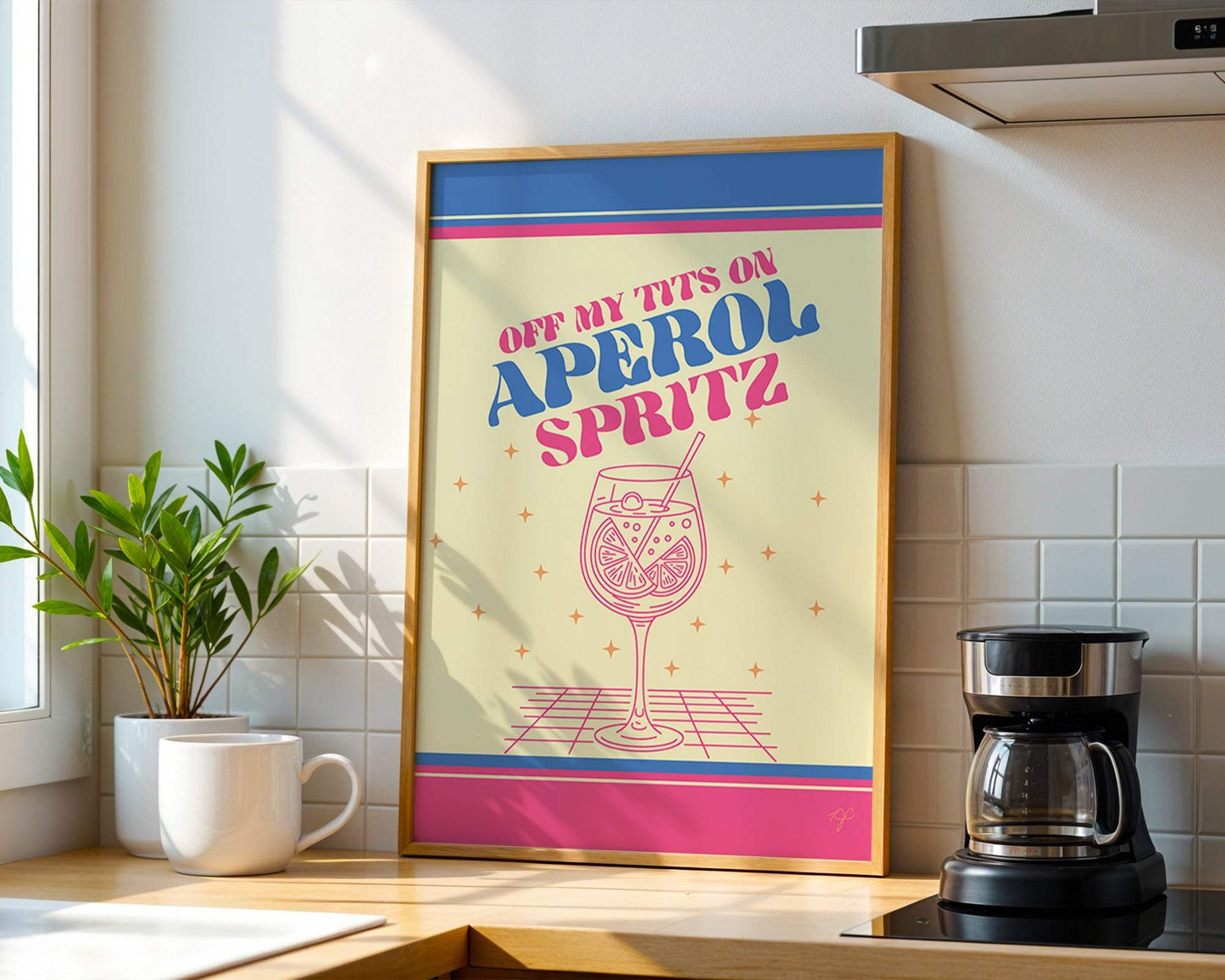 Off my tits on Aperol Spritz print