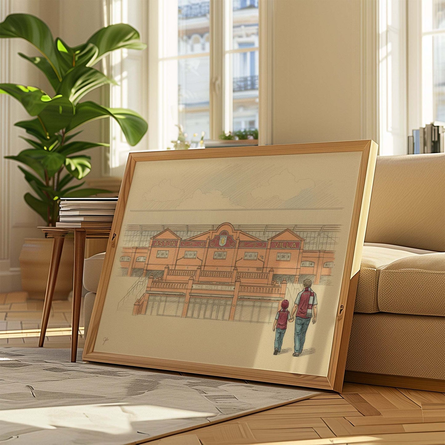 "Holte Enders in the Sky" - Aston Villa Football Club print