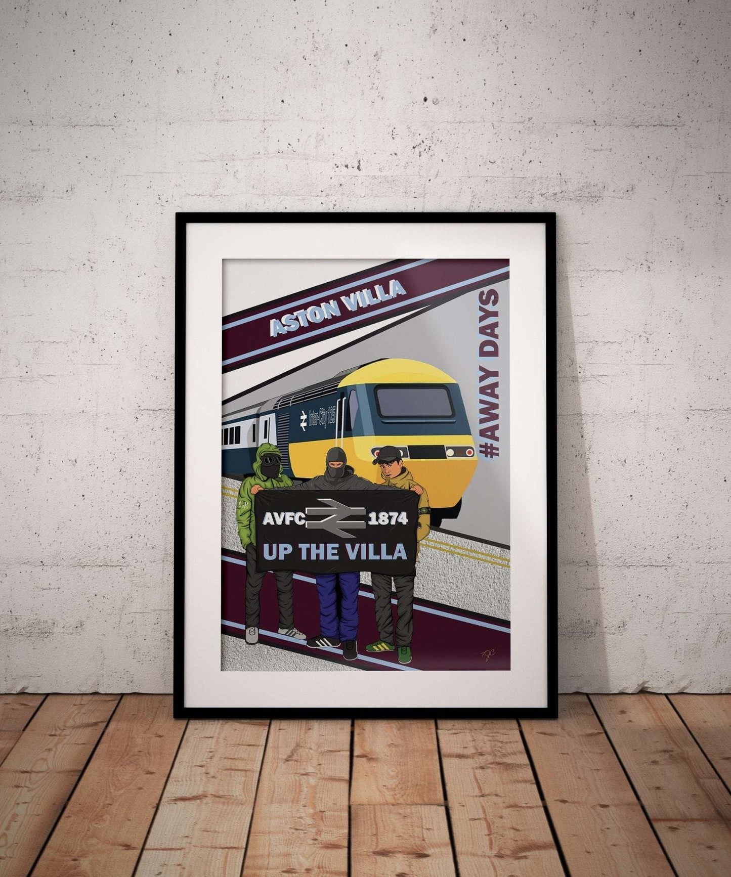 Aston Villa print - Striped Circle