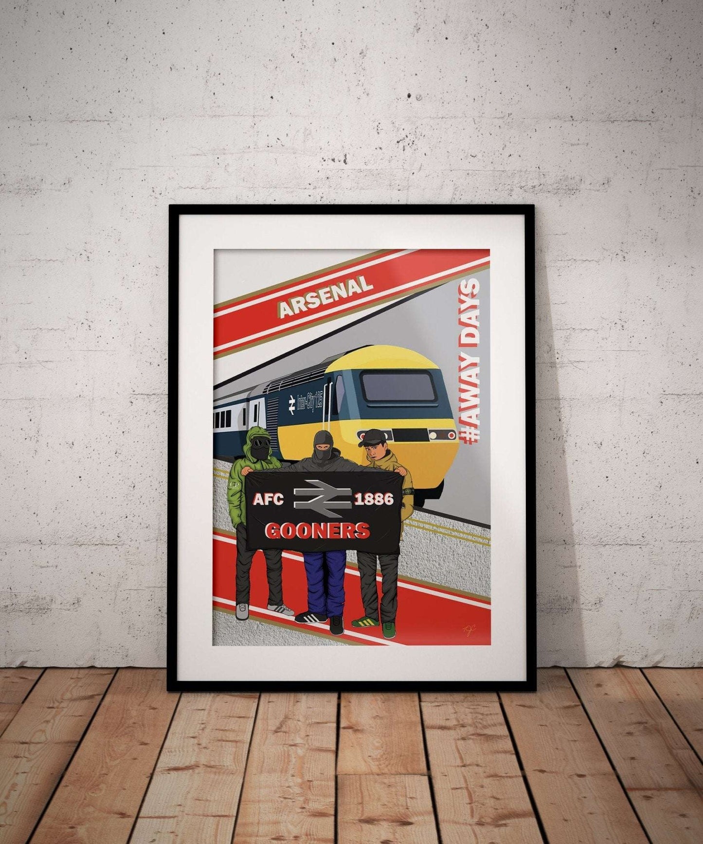 Arsenal print - Away Days - Striped Circle