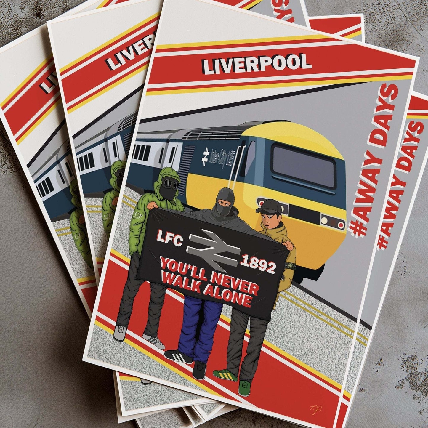 Liverpool print - Striped Circle