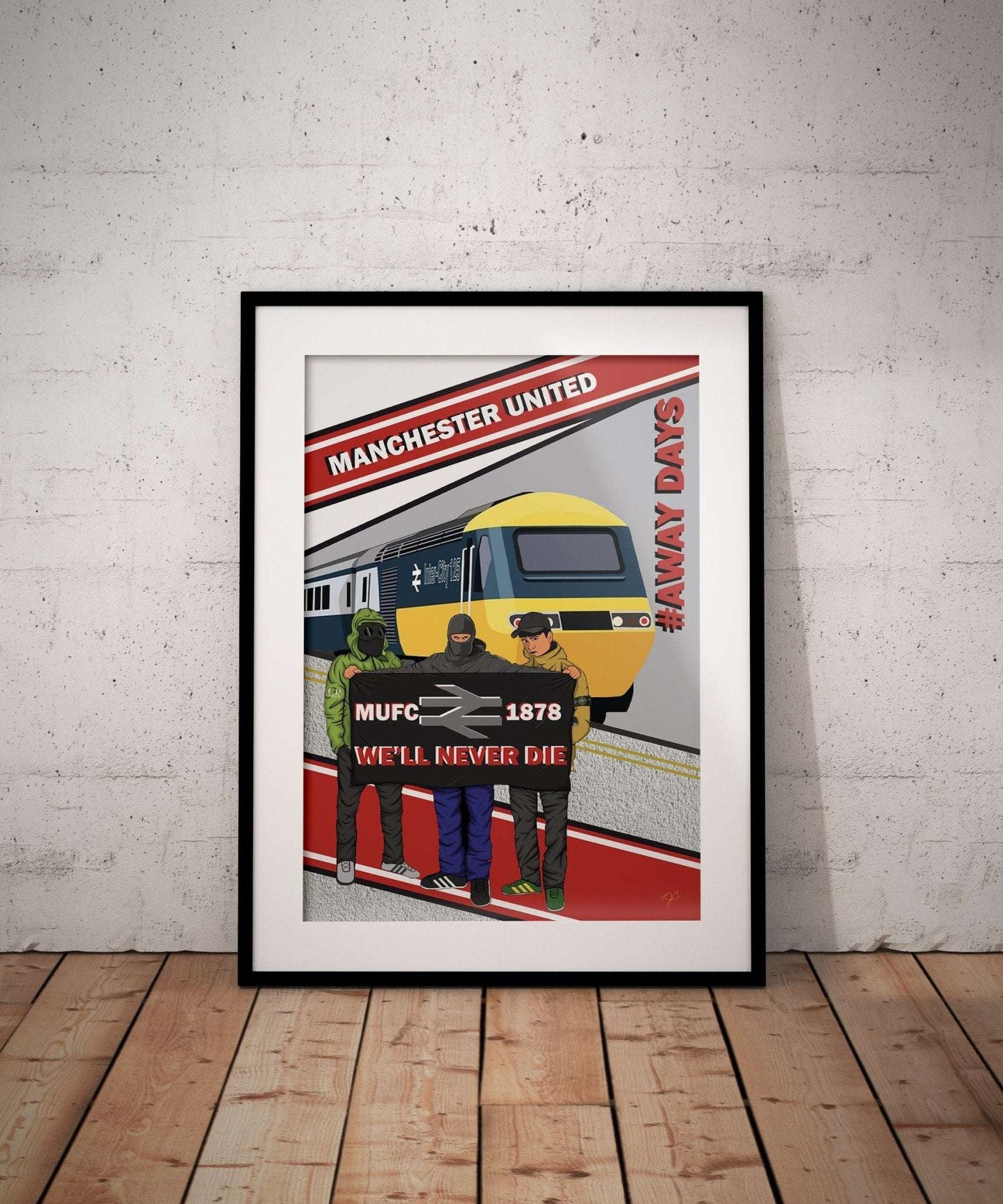 Manchester United Away Days print - Striped Circle