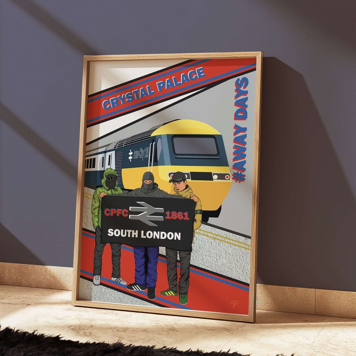 Crystal Palace print - Away Days - Striped Circle