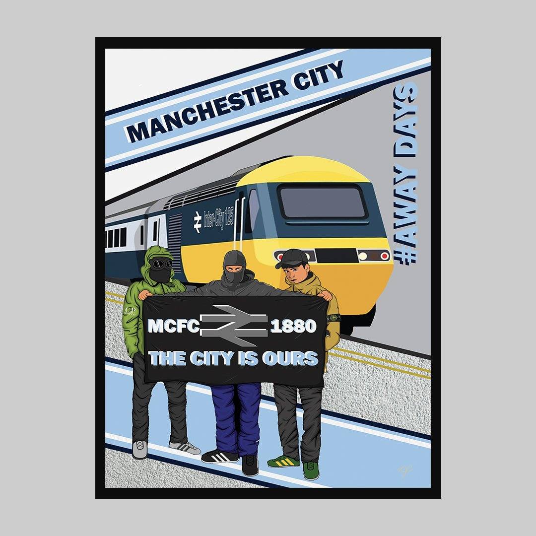 Manchester City Away Days print - Striped Circle