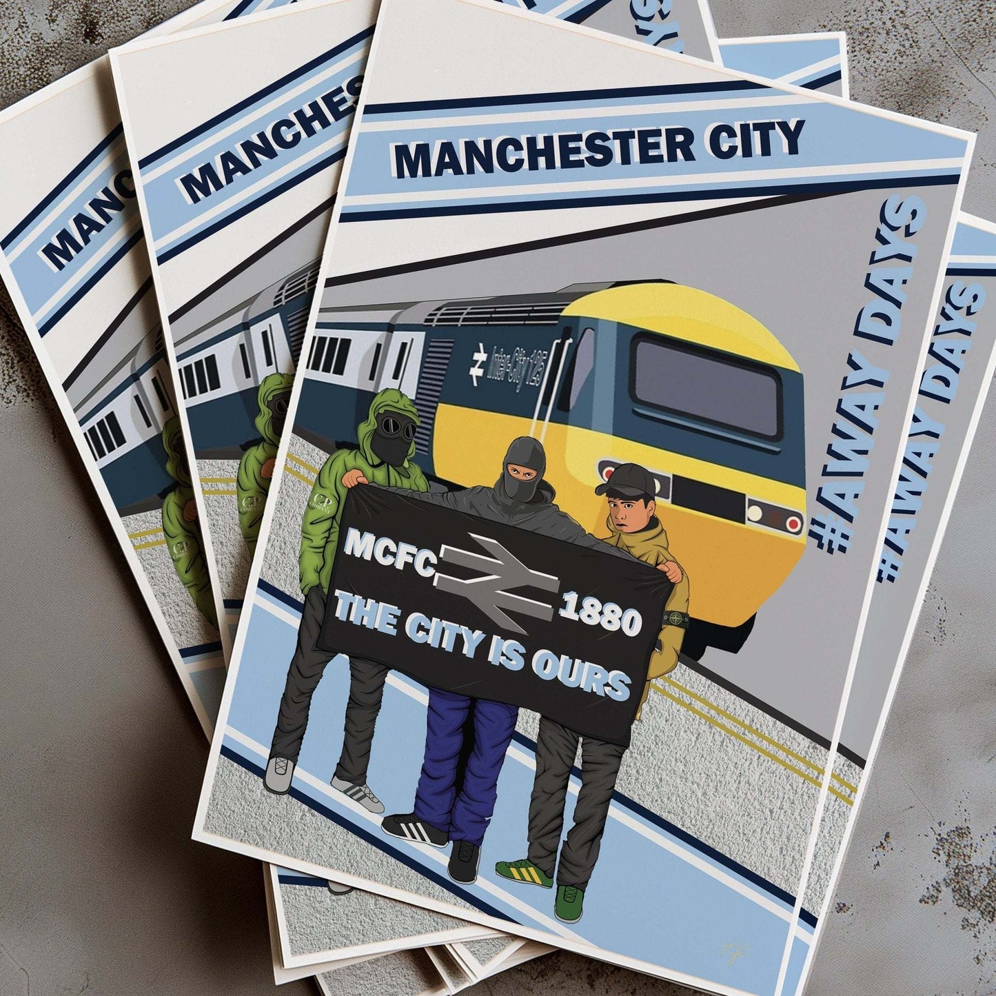 Manchester City Away Days print - Striped Circle