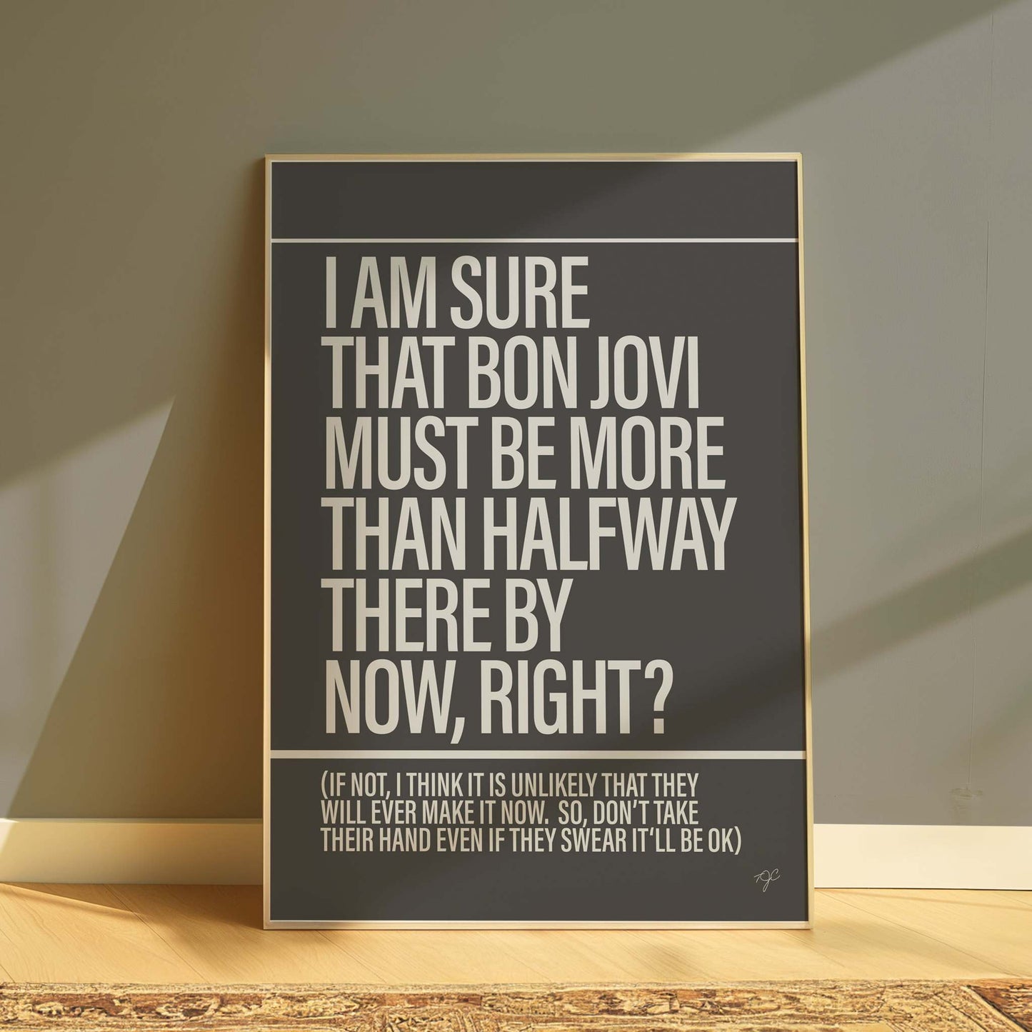 Livin' On A Prayer - Framed Print