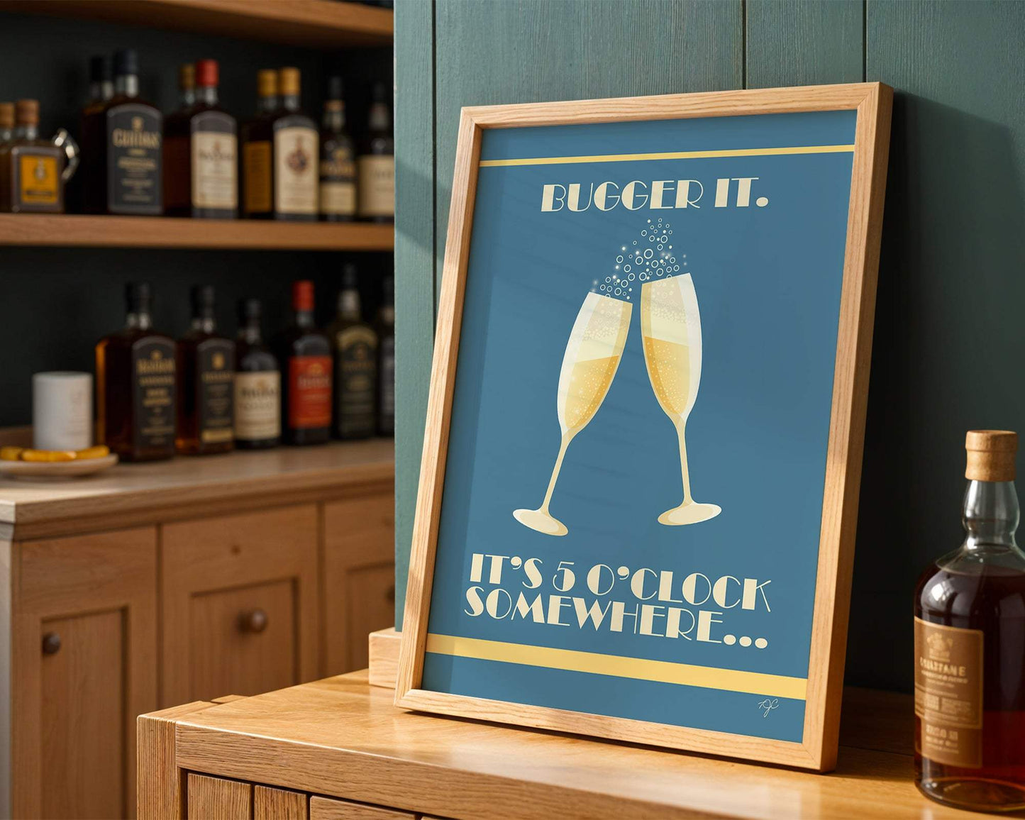 Bugger It - It's 5 o'clock somewhere... - Wall Art Print