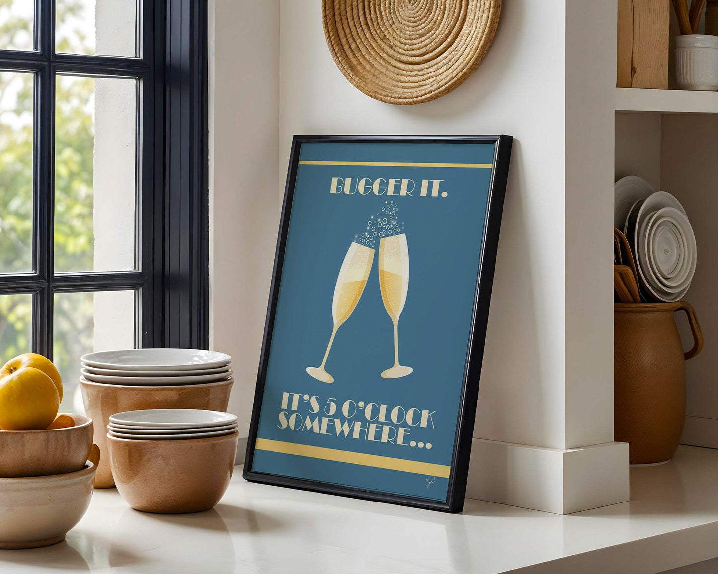 Bugger It - It's 5 o'clock somewhere... - Wall Art Print