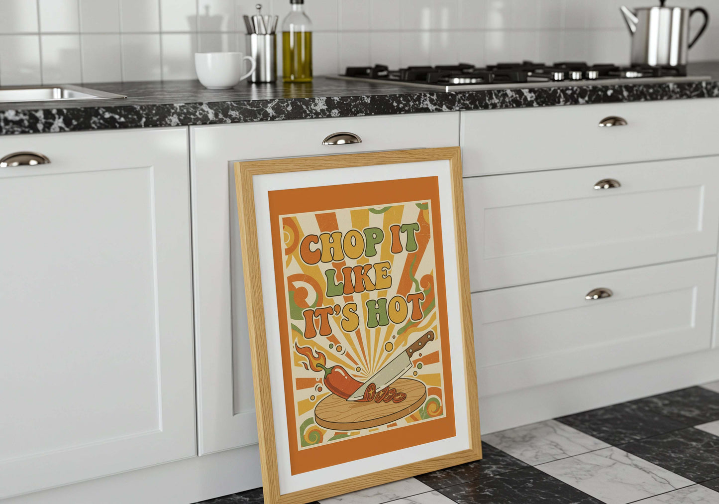 "Sorted for Cheese & Fizz" wall print