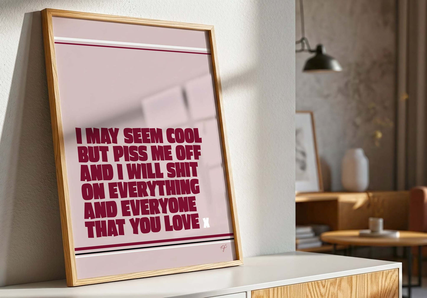 "I may seem cool..." print