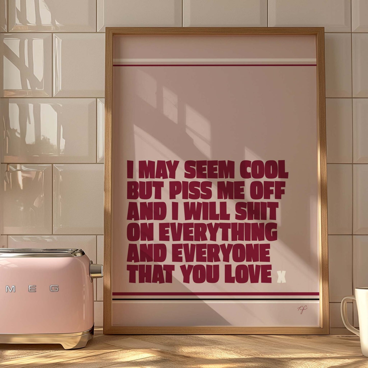 "I may seem cool..." print