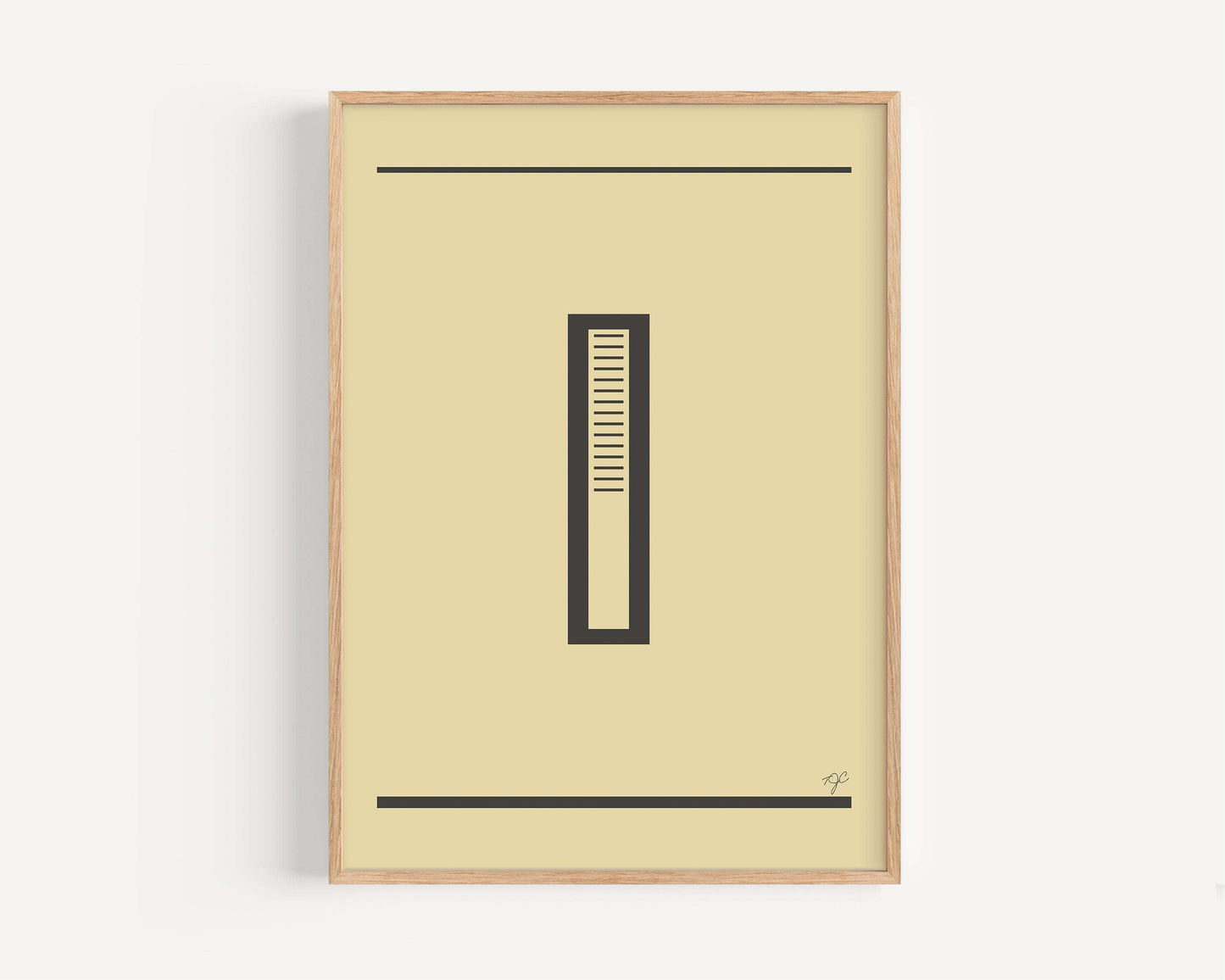 Alphabet Print Collection letter "I" on gallery-grade matte fine art paper for personalized wall art and gifts