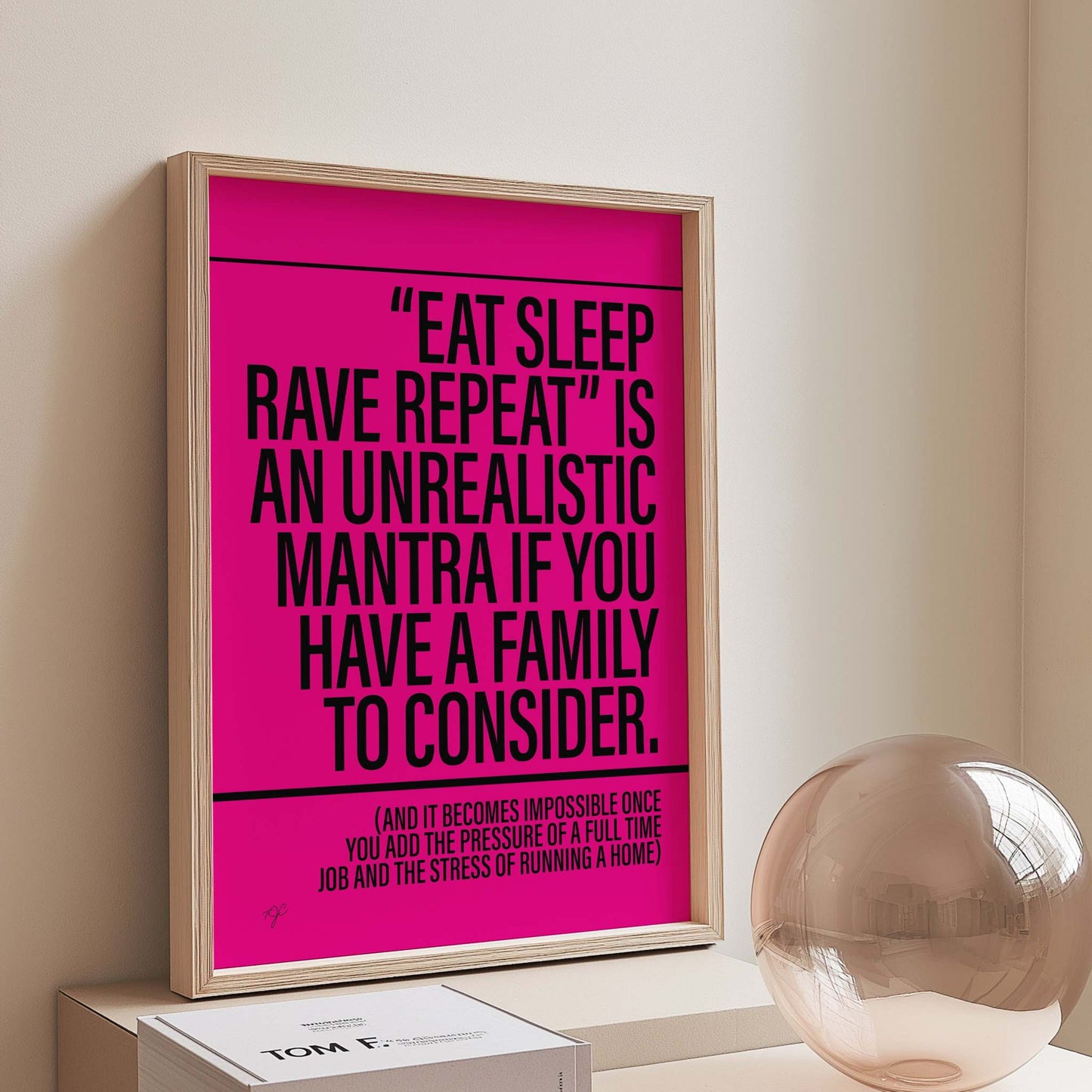 Eat Sleep Rave Repeat - Framed Print