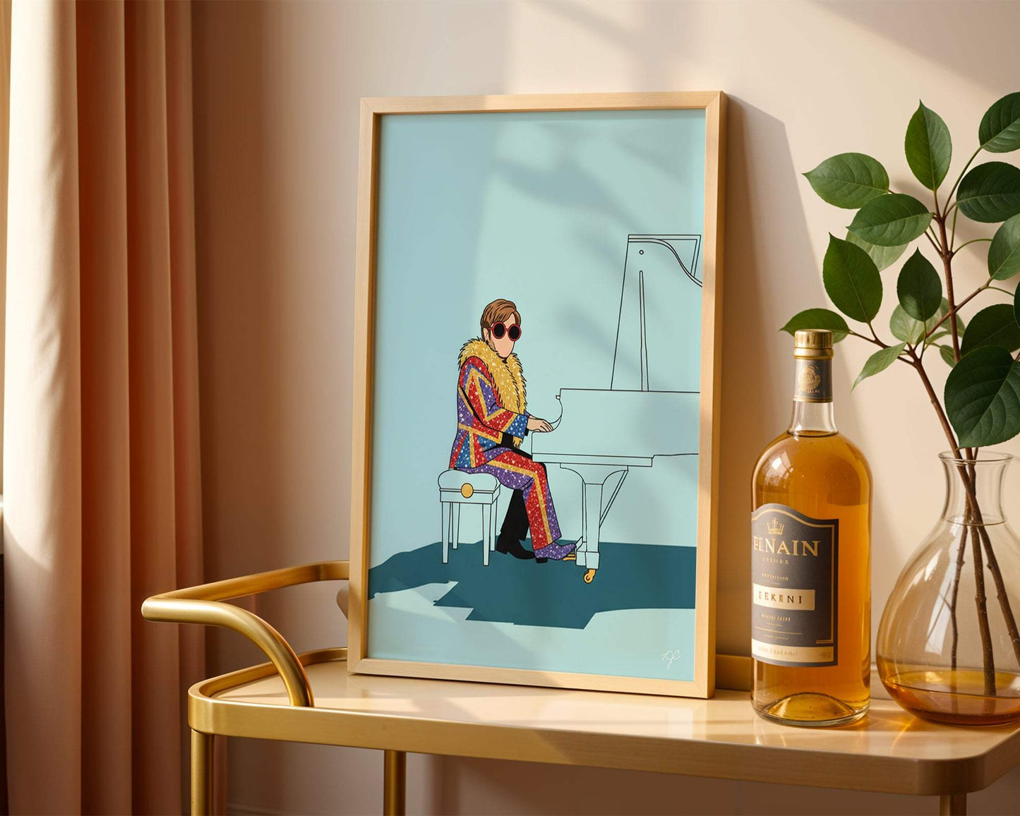 Colorful Icons Range "The Rocketman" print wall art in multiple sizes