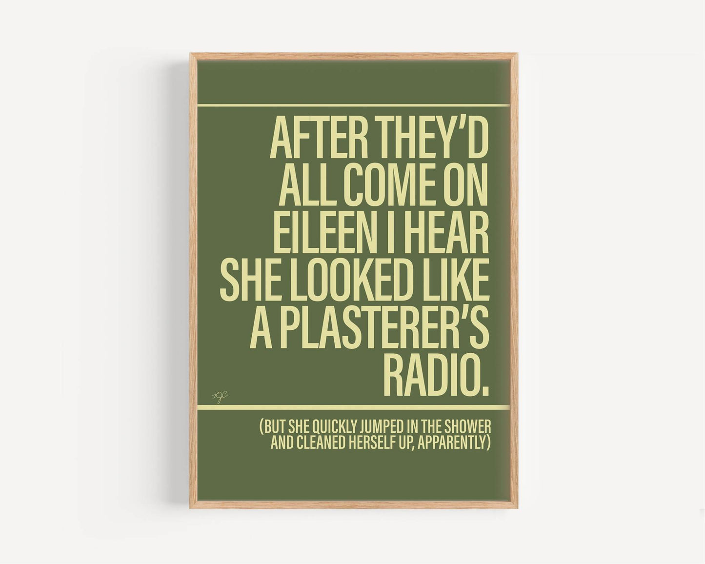 Come On Eileen print