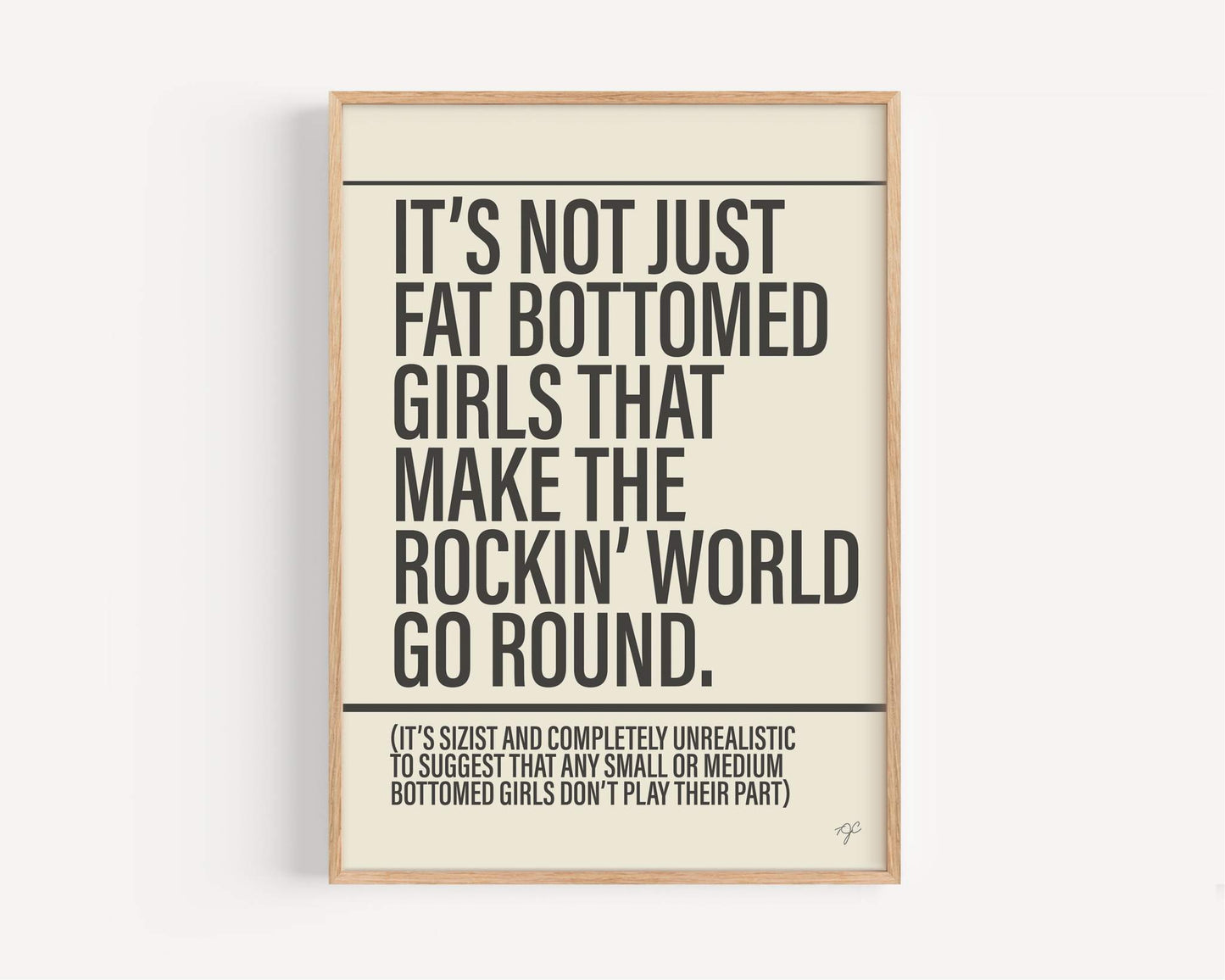 Fat Bottomed Girls - Framed Print