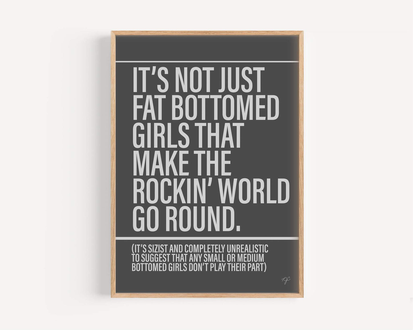 Fat Bottomed Girls - Framed Print