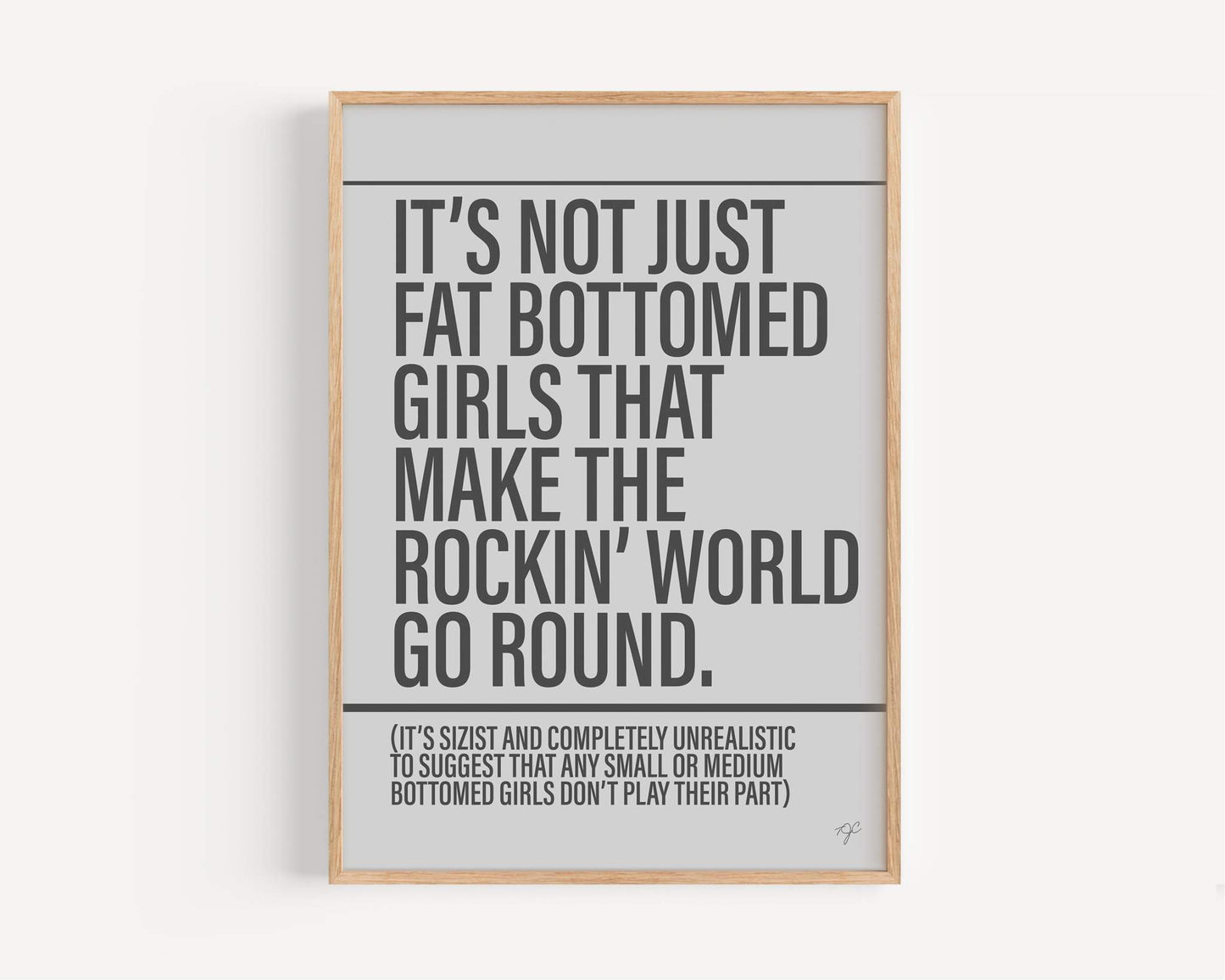 Fat Bottomed Girls - Framed Print