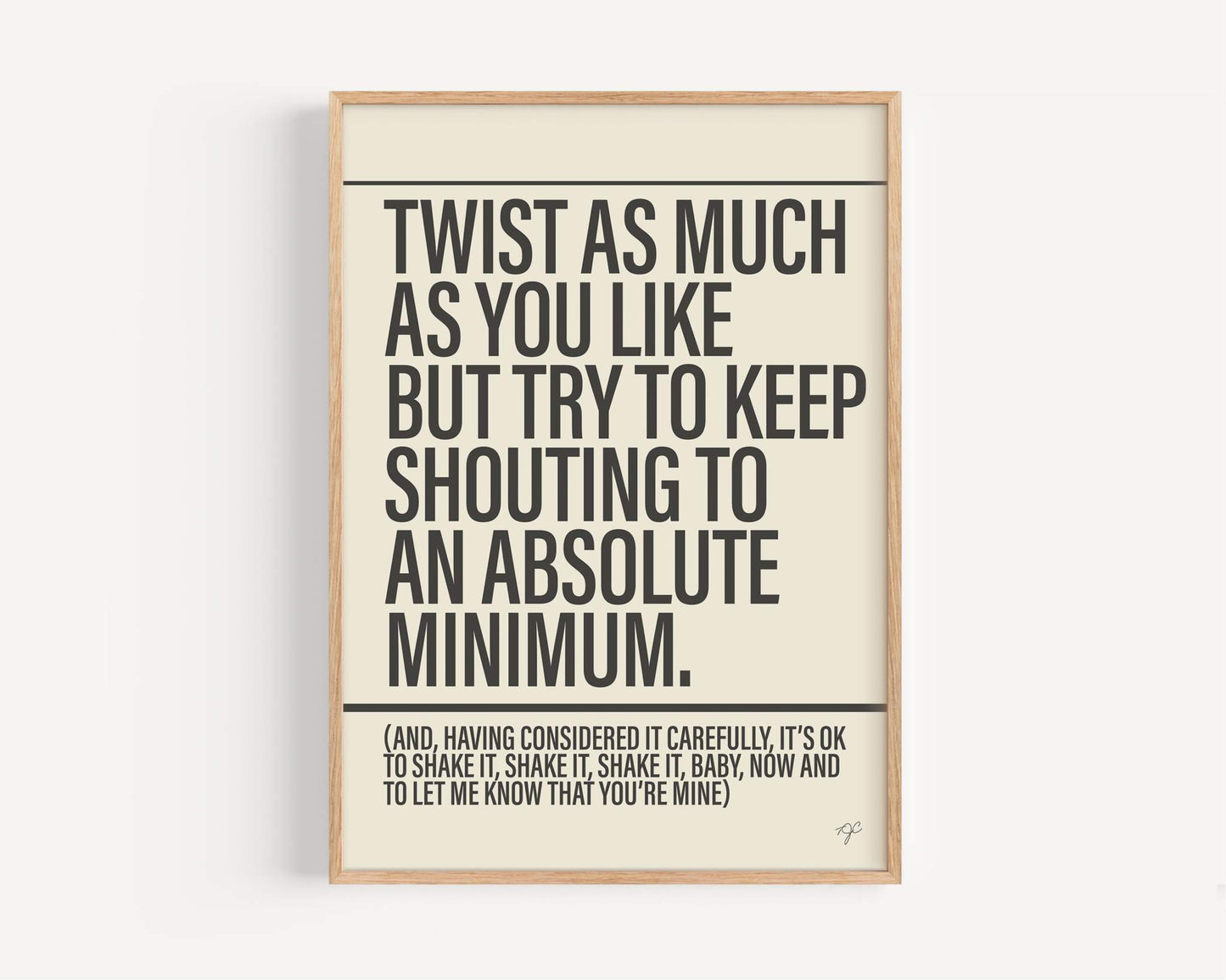 Twist & Shout - Framed Print
