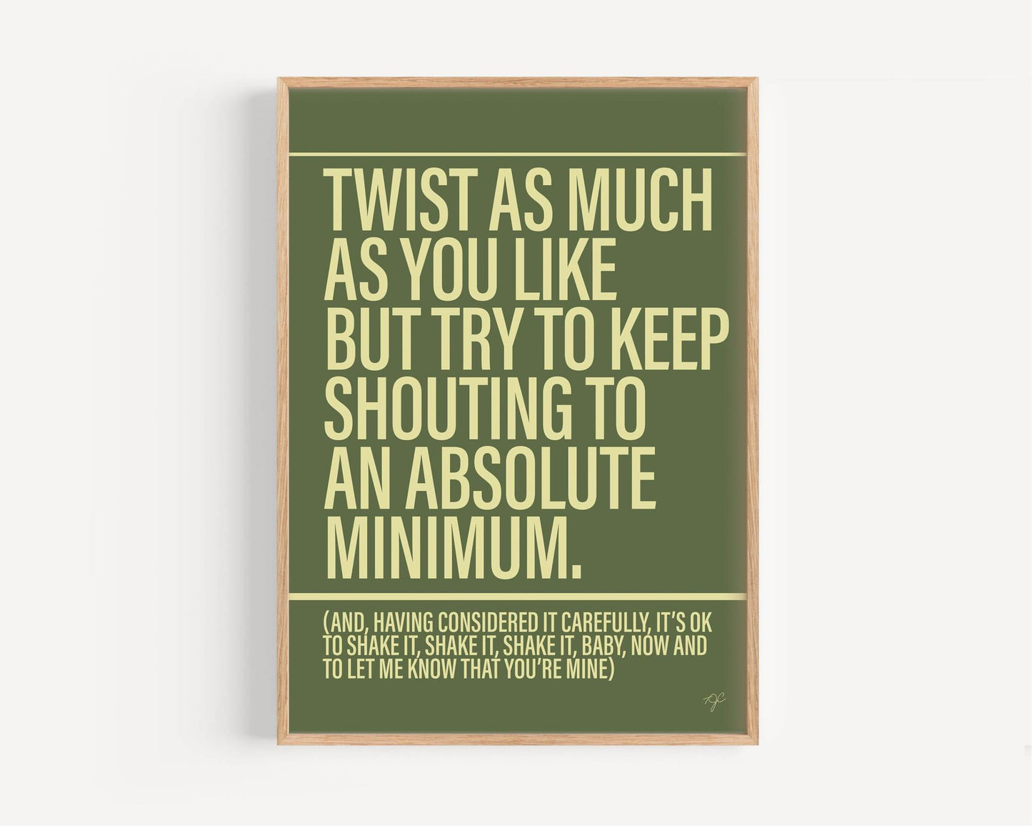 Twist & Shout - Framed Print