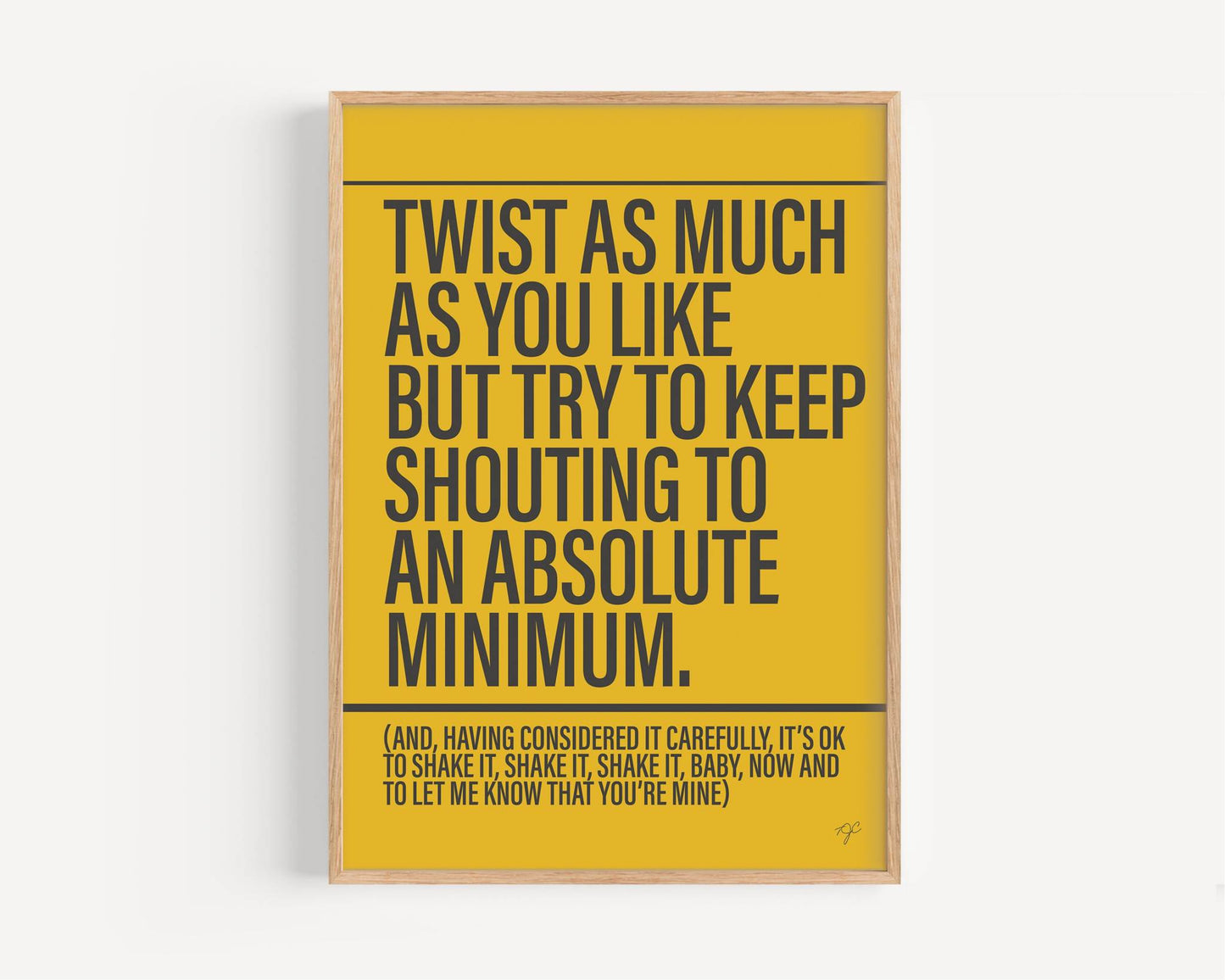 Twist & Shout - Framed Print