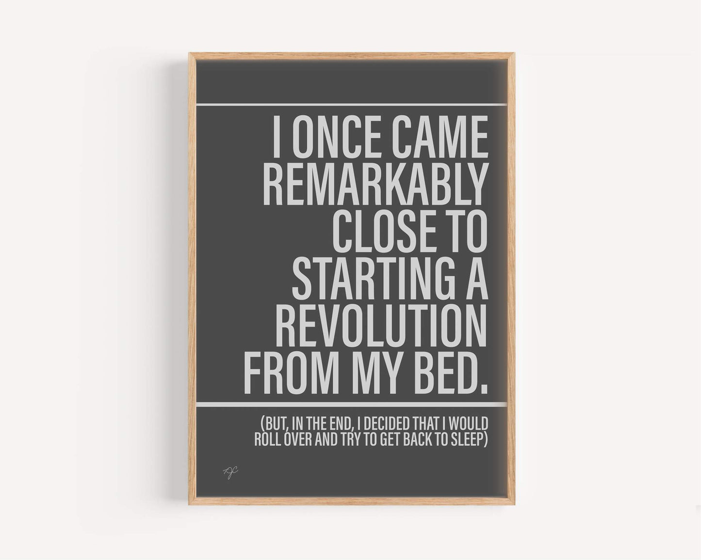 Don't Look Back in Anger Oasis - Framed Print