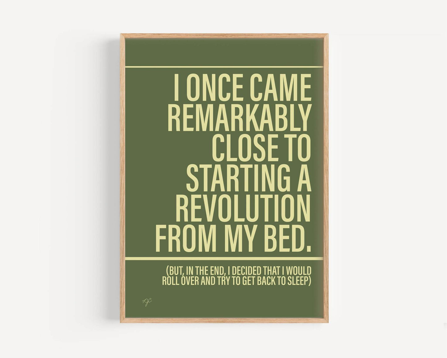 Don't Look Back in Anger Oasis - Framed Print