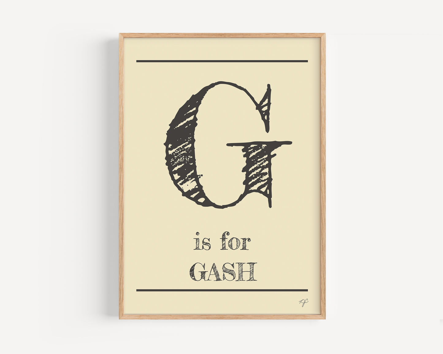 G is for... Alphabet Wall Art Print