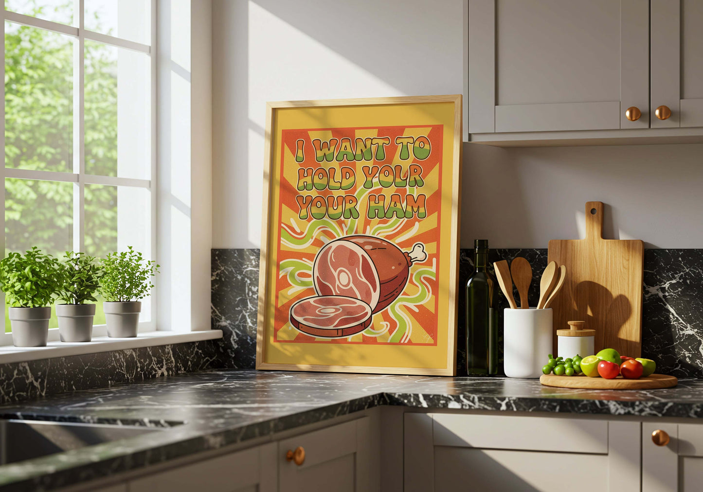 "I Want To Hold Your Ham" wall print