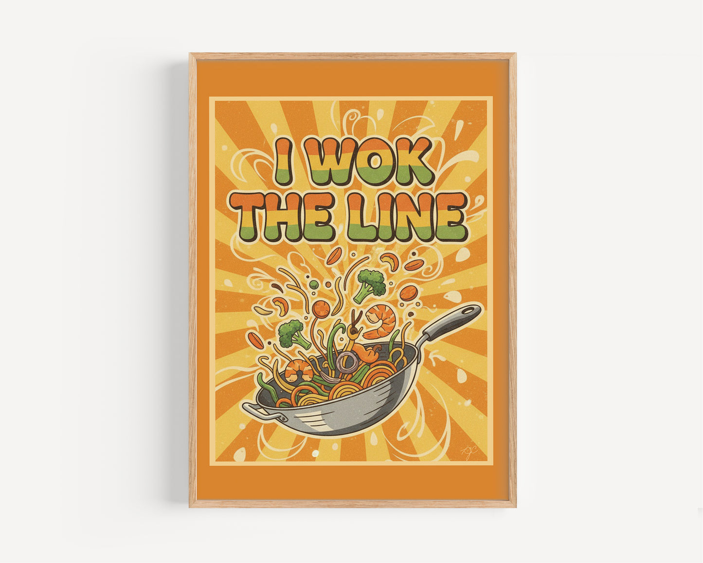"I Wok The Line" wall print