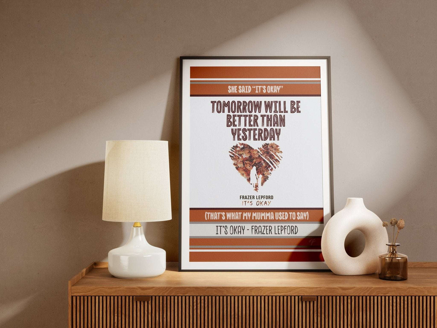 It's Okay - Frazer Lepford print - Striped Circle