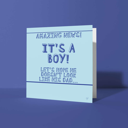 "It's a Boy" - Congratulations Card