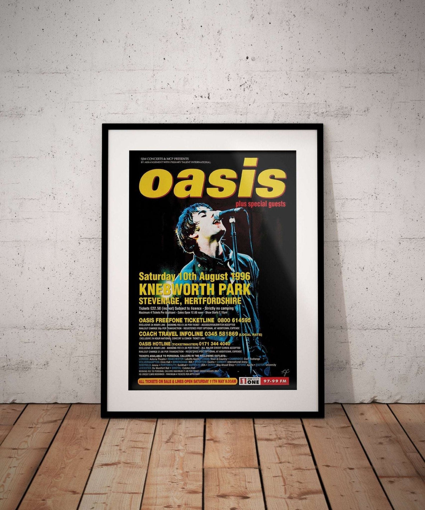 Oasis Knebworth poster replica print