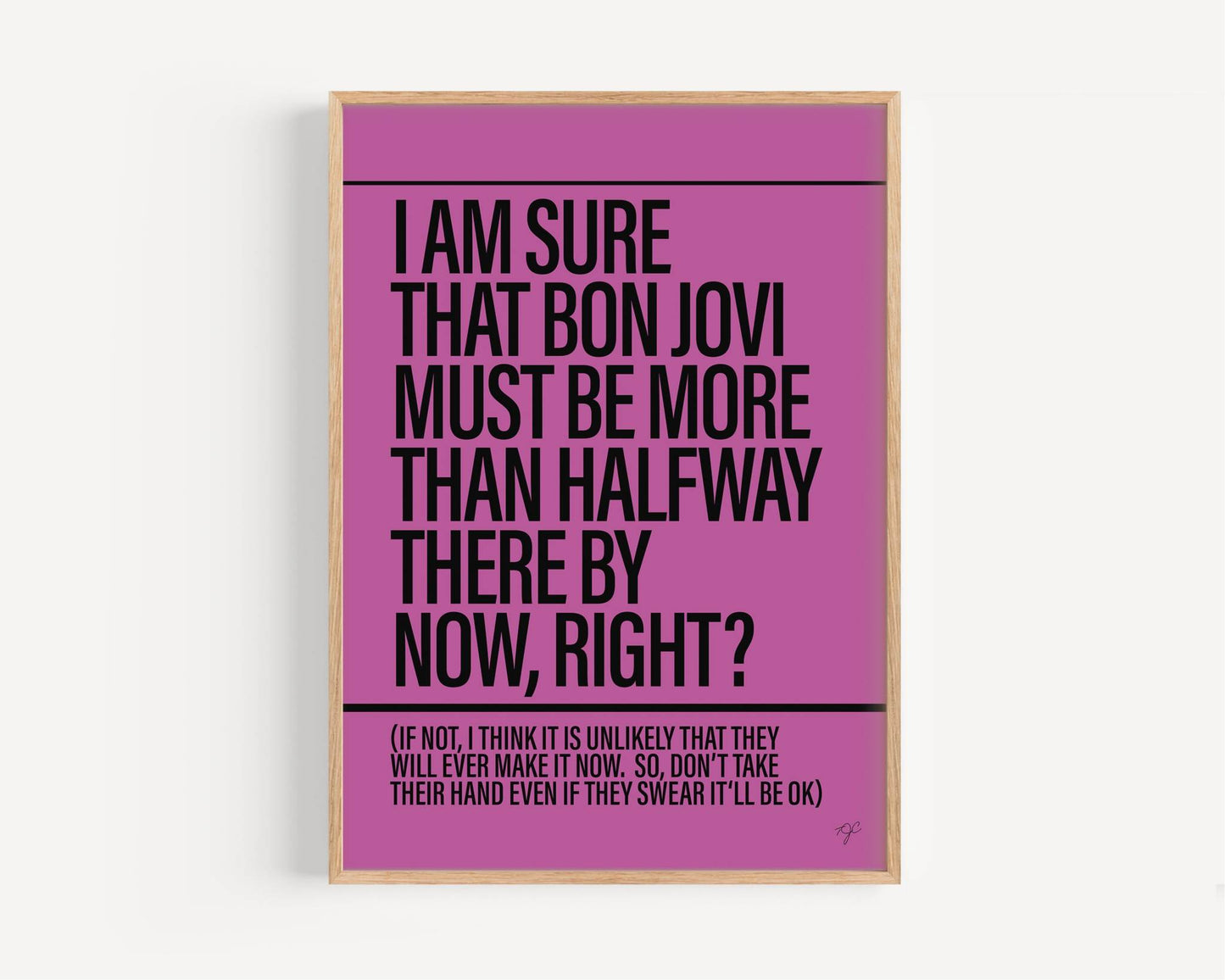 Livin' On A Prayer - Framed Print