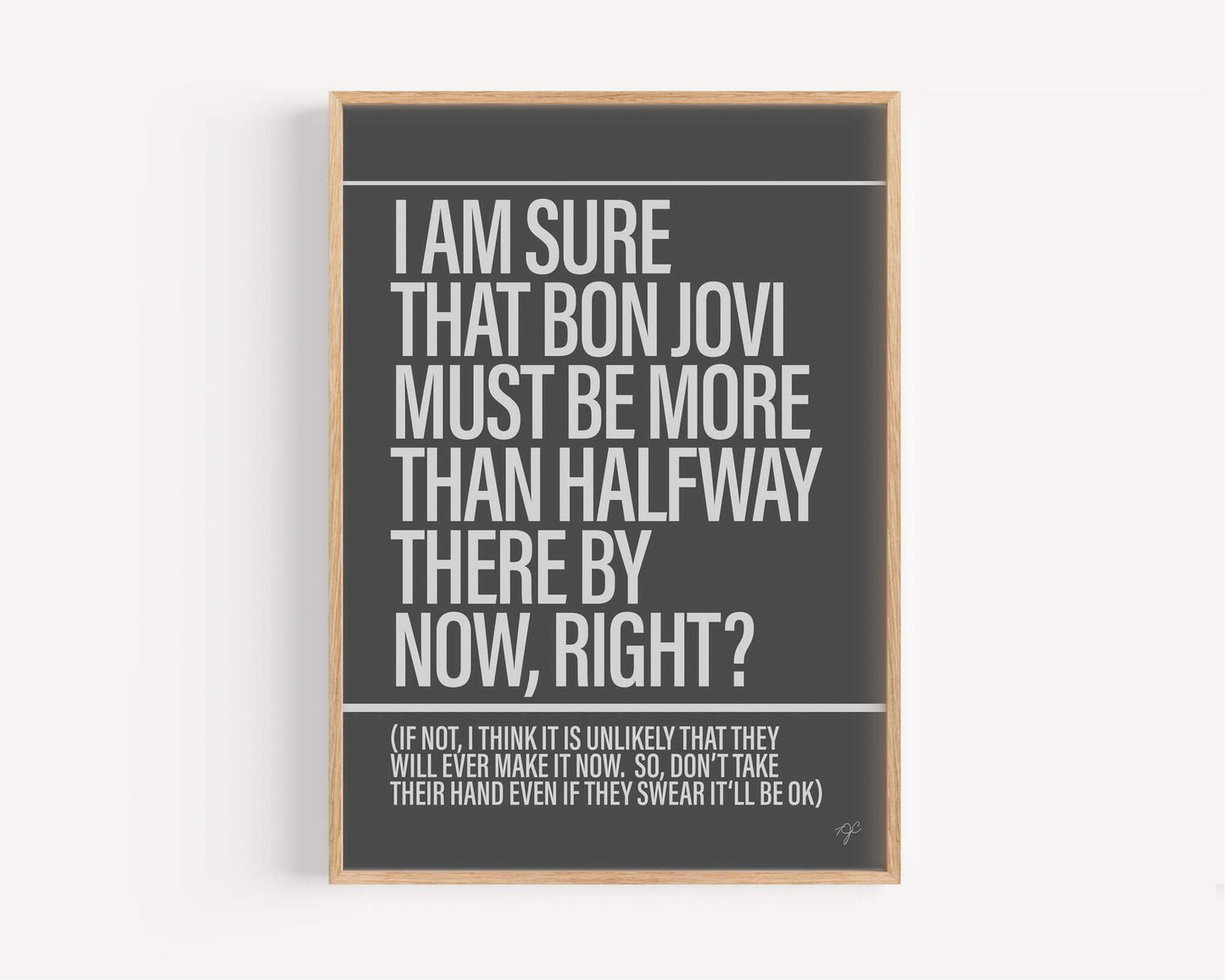 Livin' On A Prayer - Framed Print