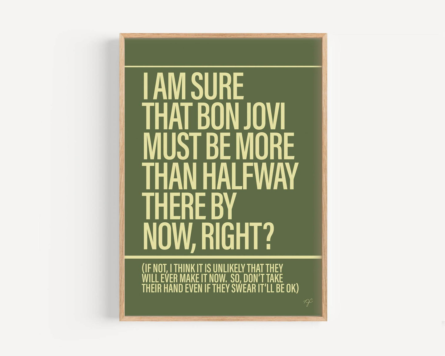 Livin' On A Prayer - Framed Print