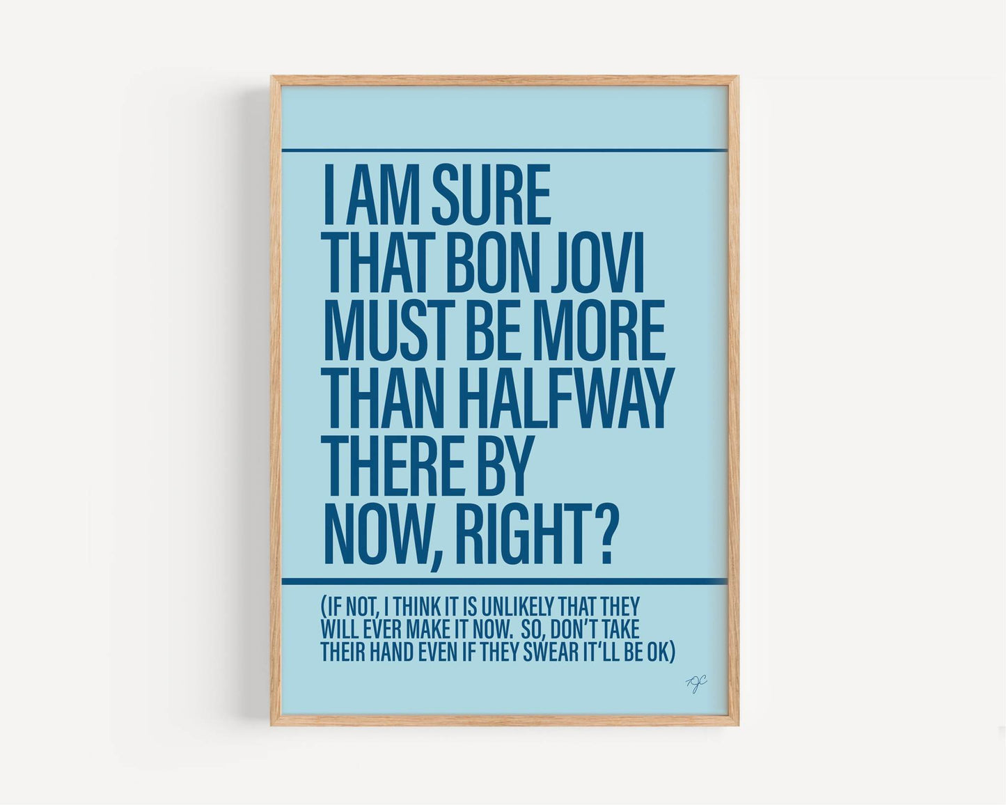 Livin' On A Prayer - Framed Print