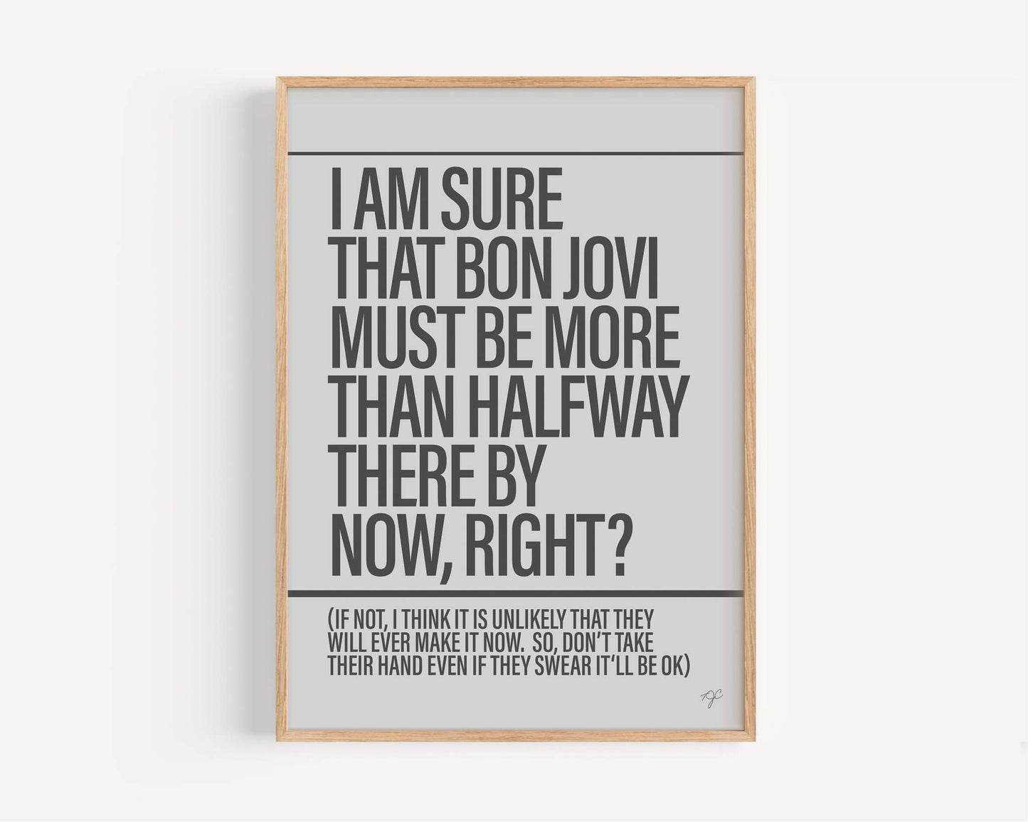 Livin' On A Prayer - Framed Print