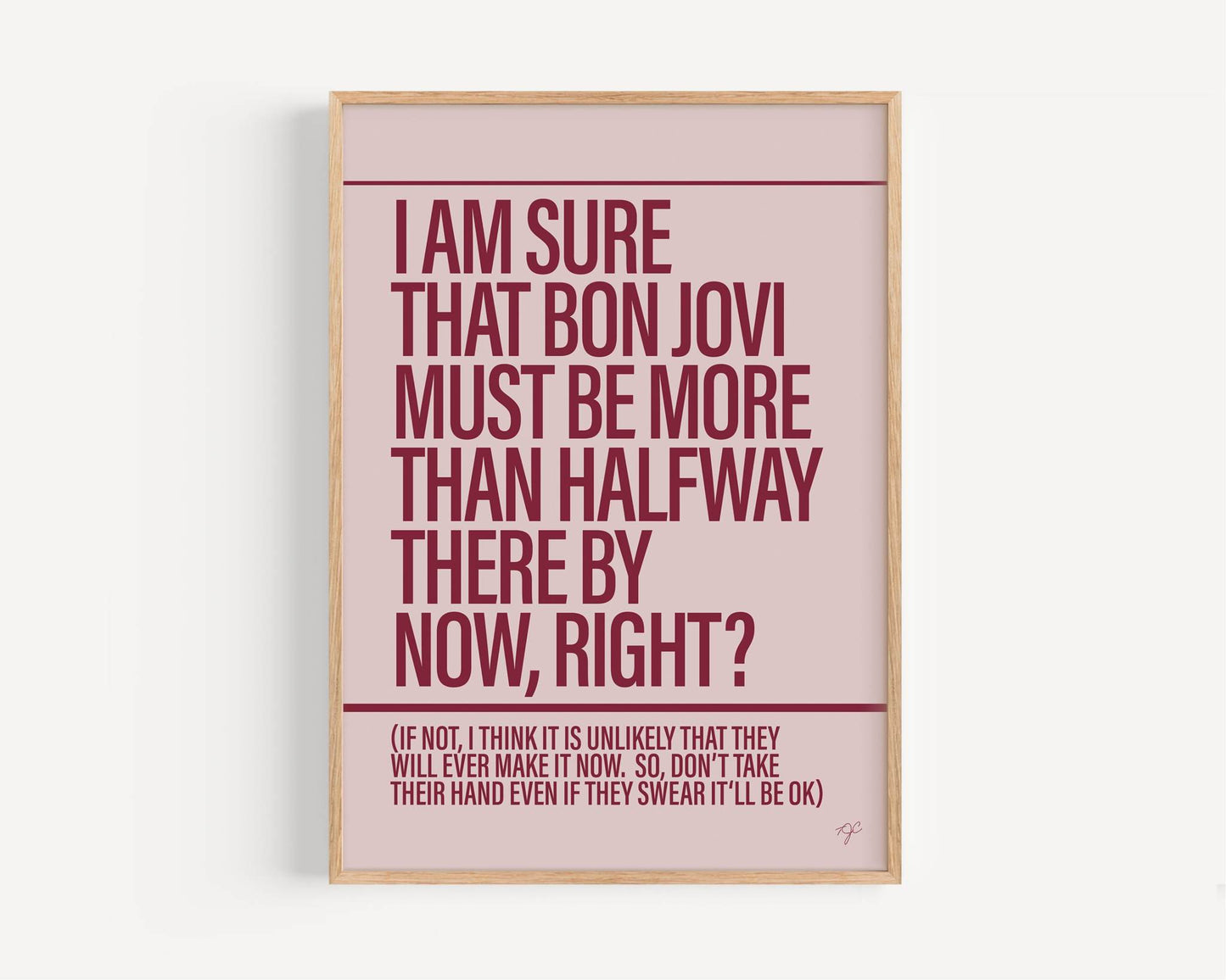 Livin' On A Prayer - Framed Print