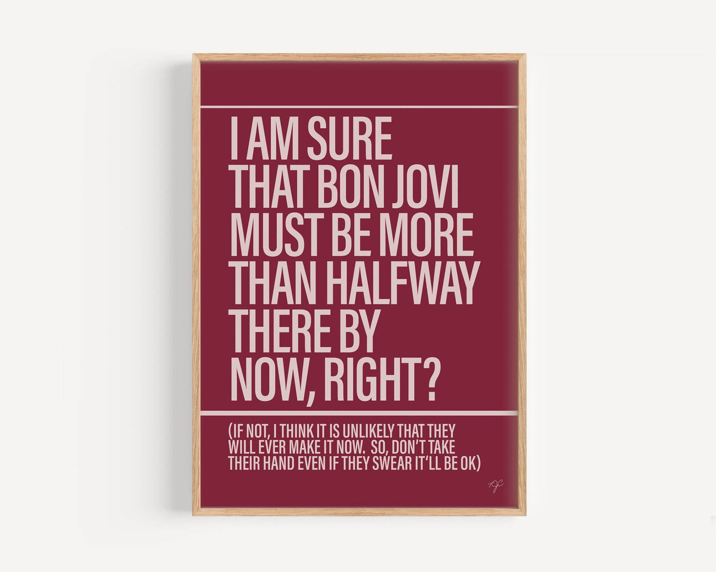 Livin' On A Prayer - Framed Print