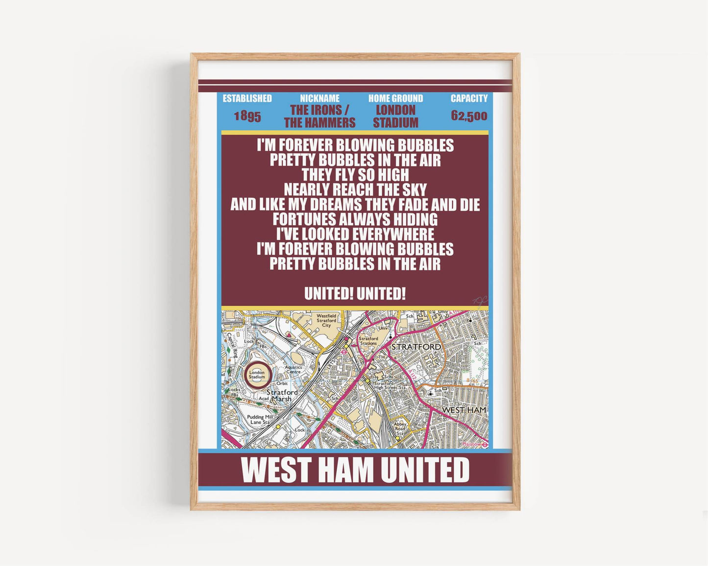 West Ham United London Stadium print