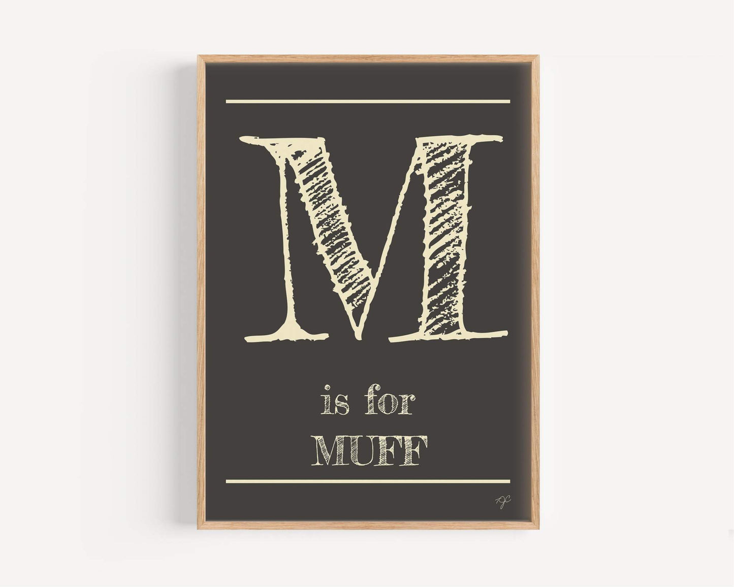 M is for... Alphabet Wall Art Print
