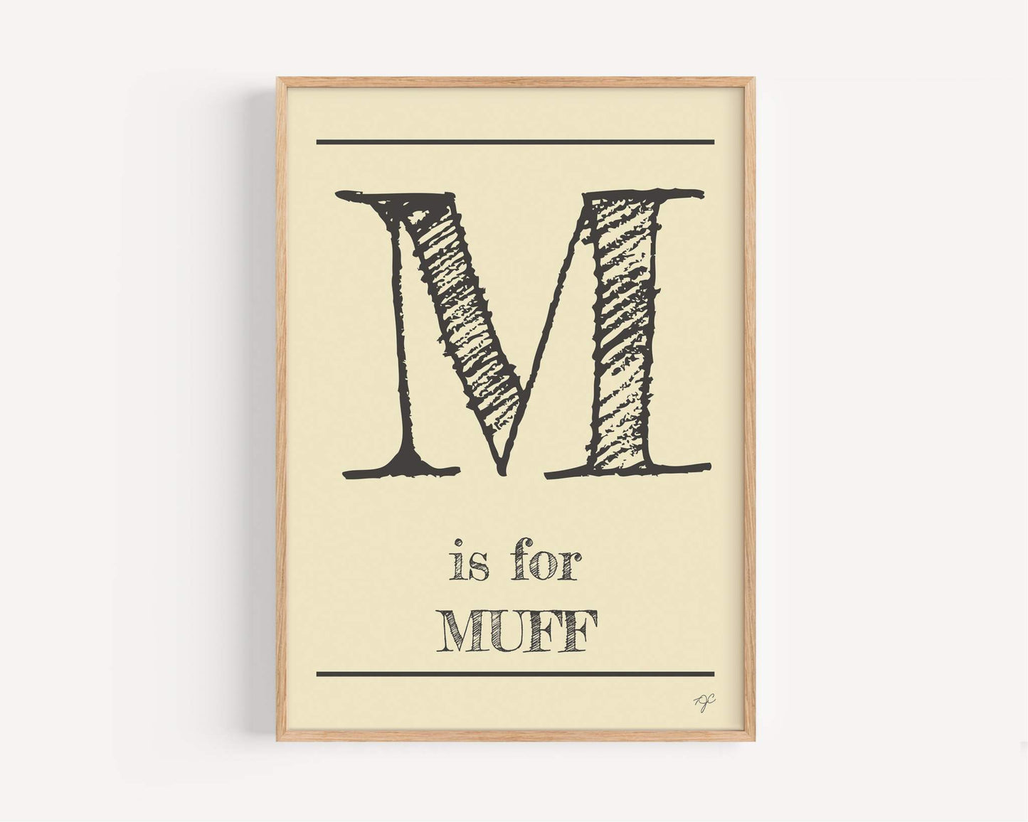 M is for... Alphabet Wall Art Print