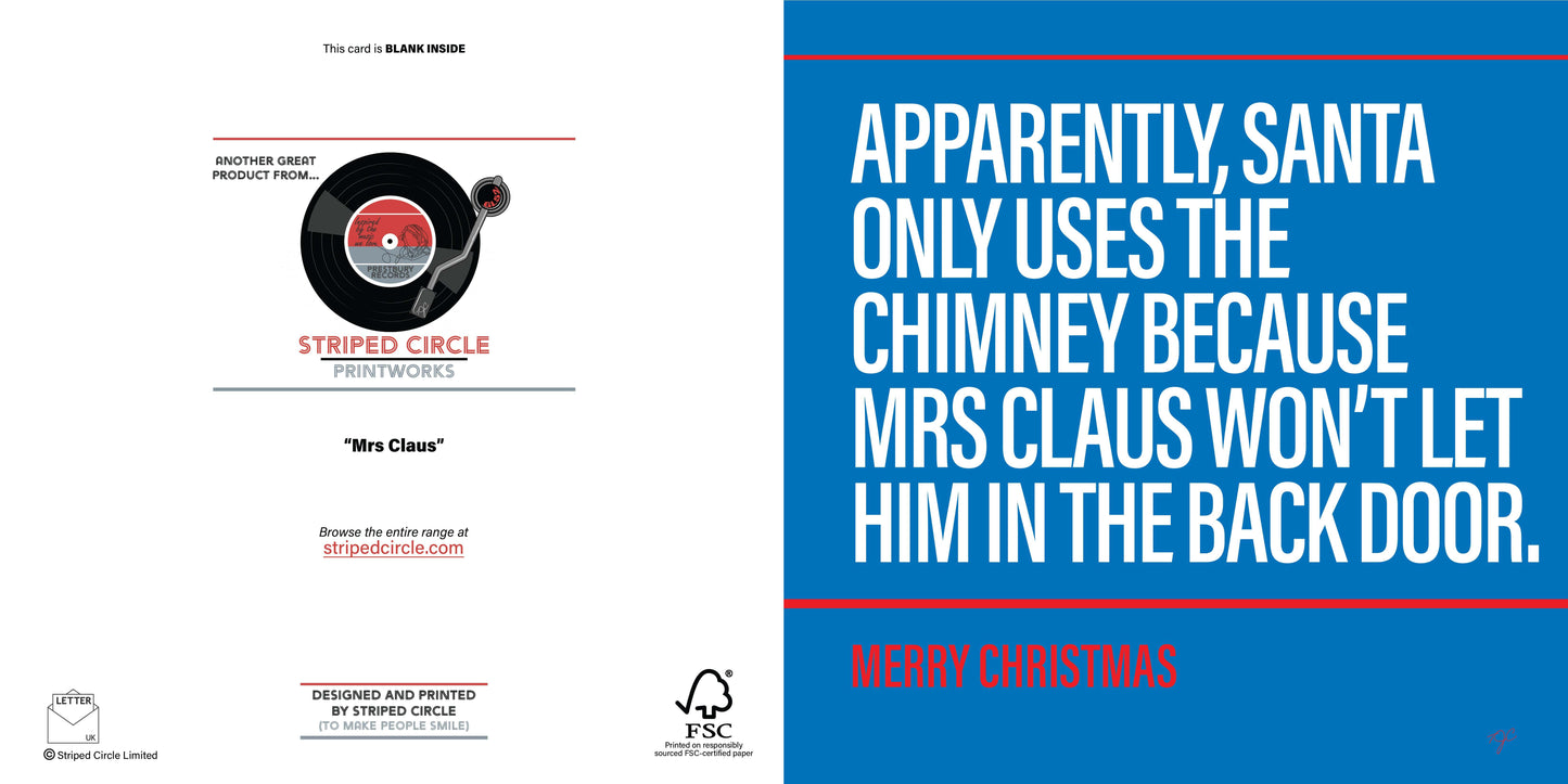 "Mrs Claus" - Greeting Card