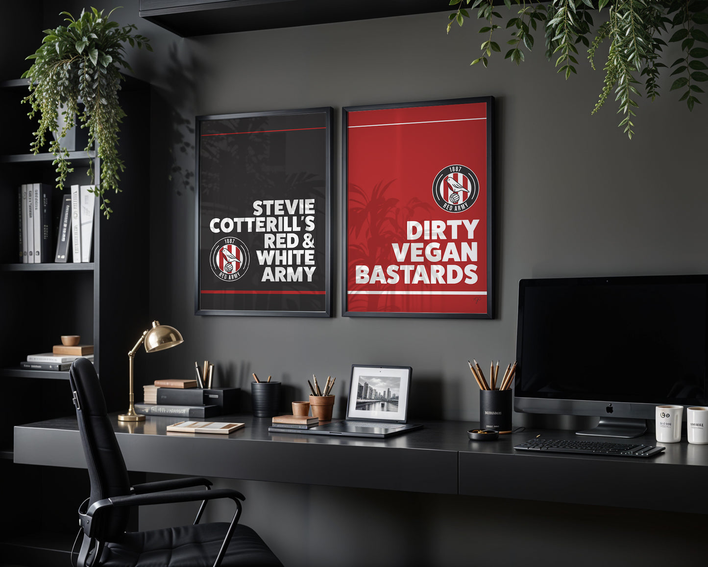 "Stevie Cotterill's Red & White Army" - Cheltenham Town Football Print