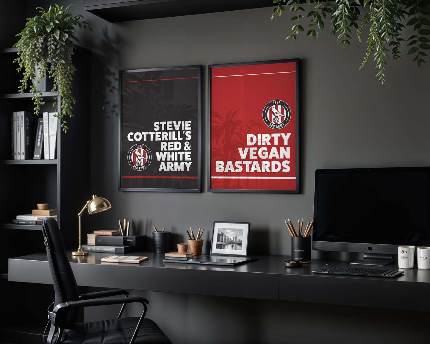 "Stevie Cotterill's Red & White Army" - Cheltenham Town Football Print