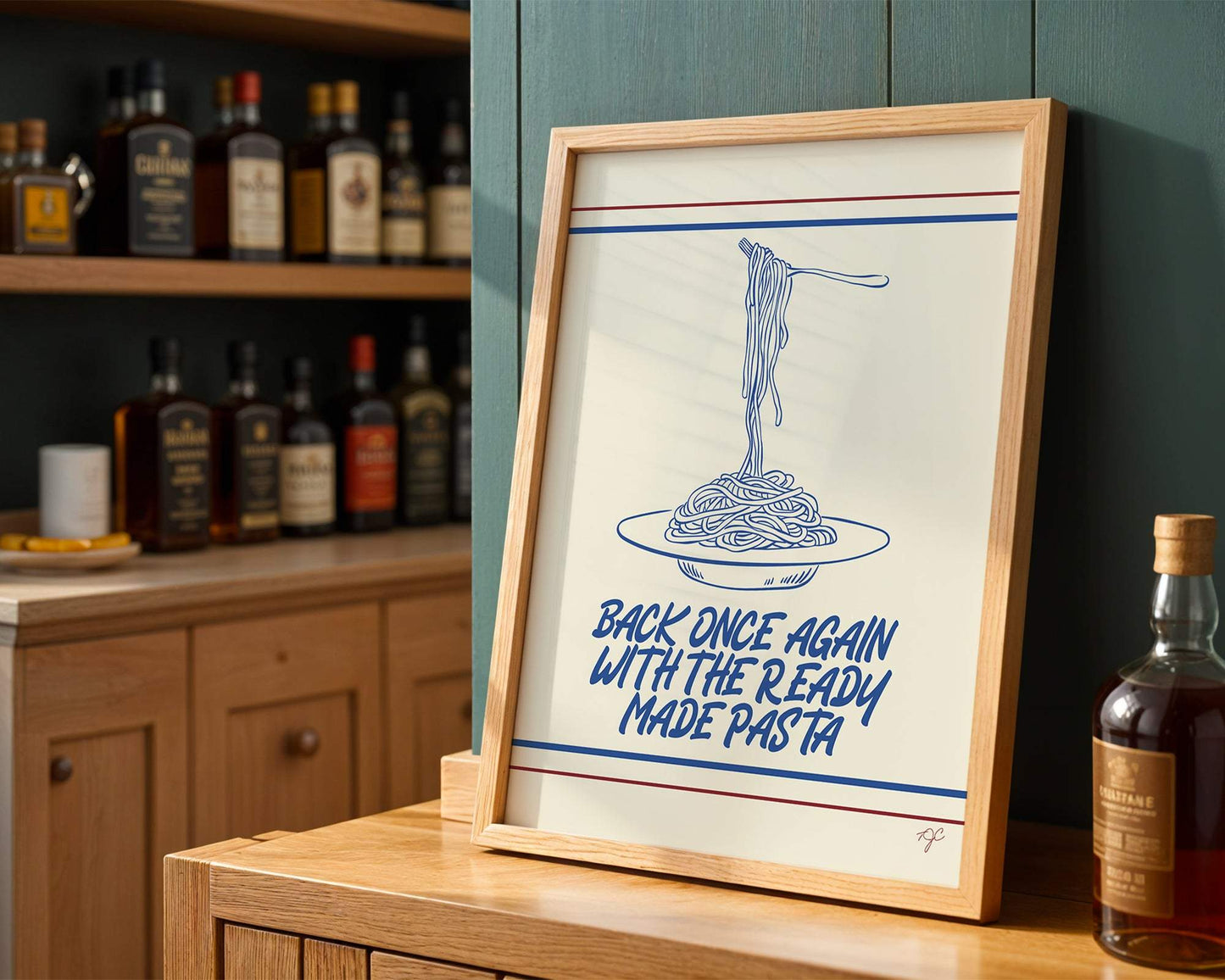 Back Once Again with the Ready Made Pasta print