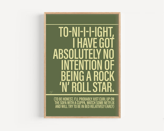 Rock & Roll Star - Framed Print