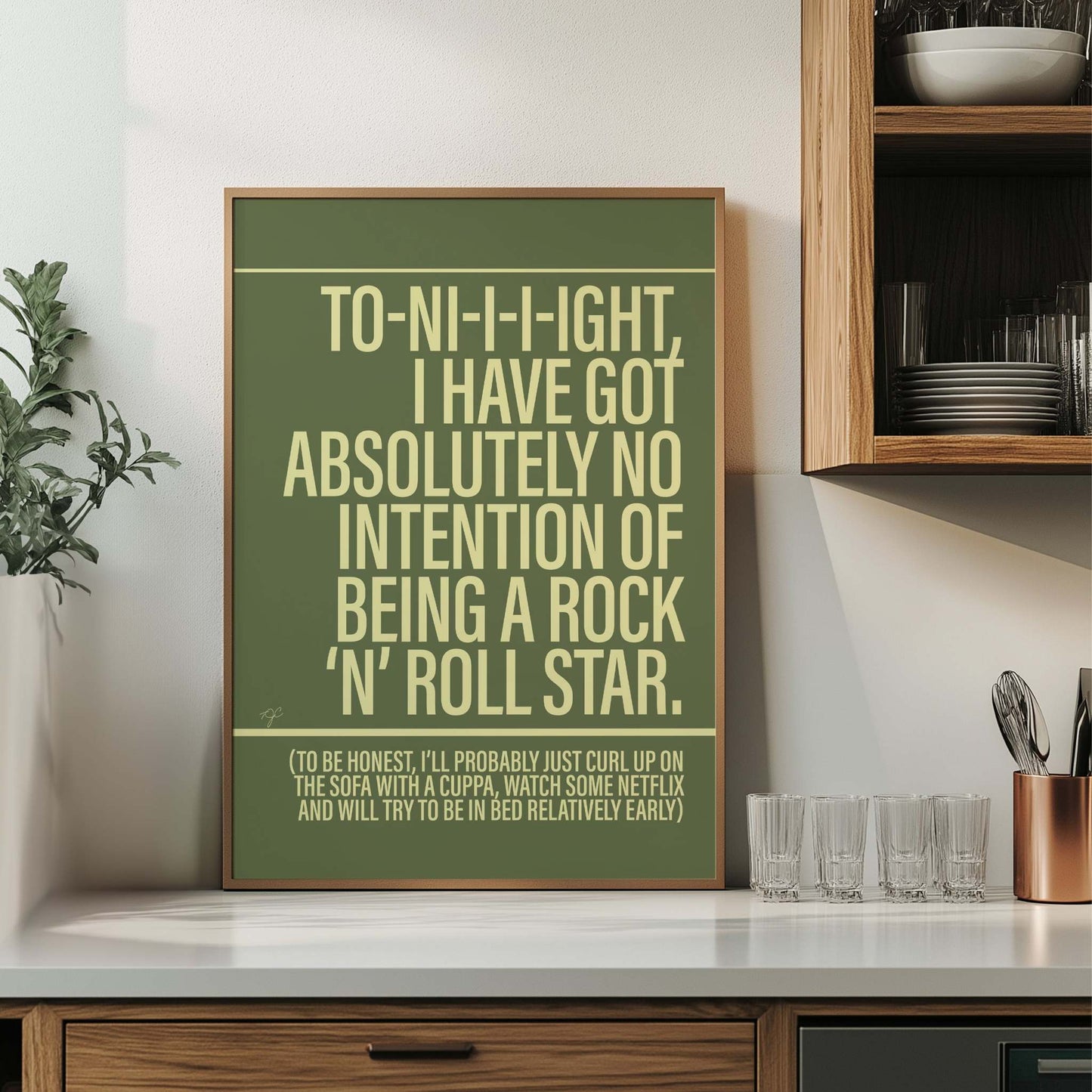 Rock & Roll Star print