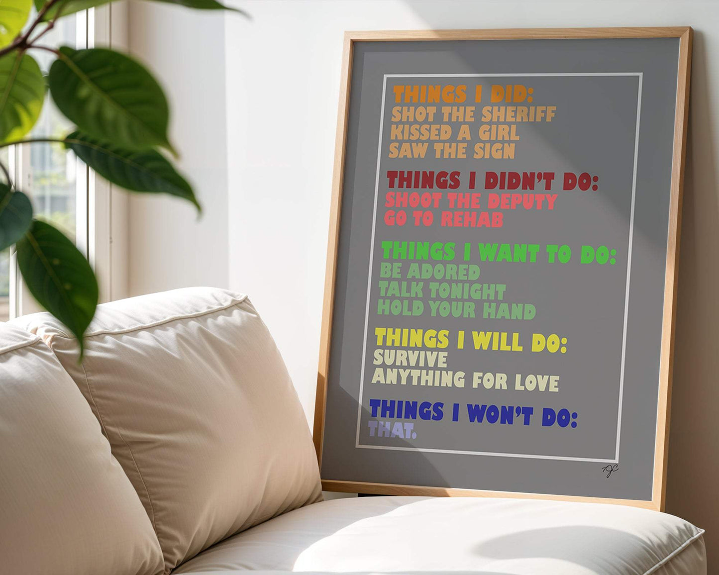 Things We Did... Wall Art Print